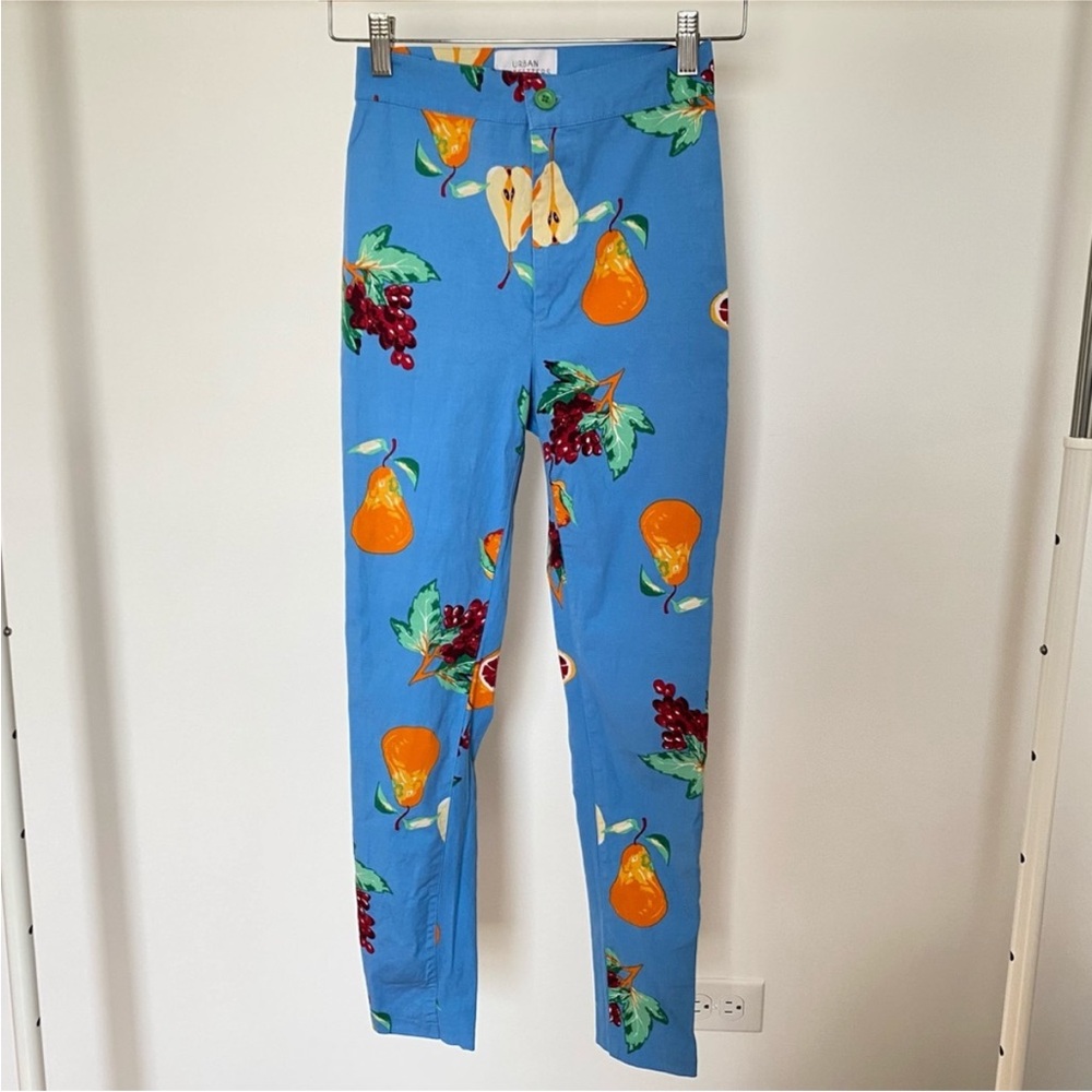 Urban Outfitters Blue Pants with Fruit Design
